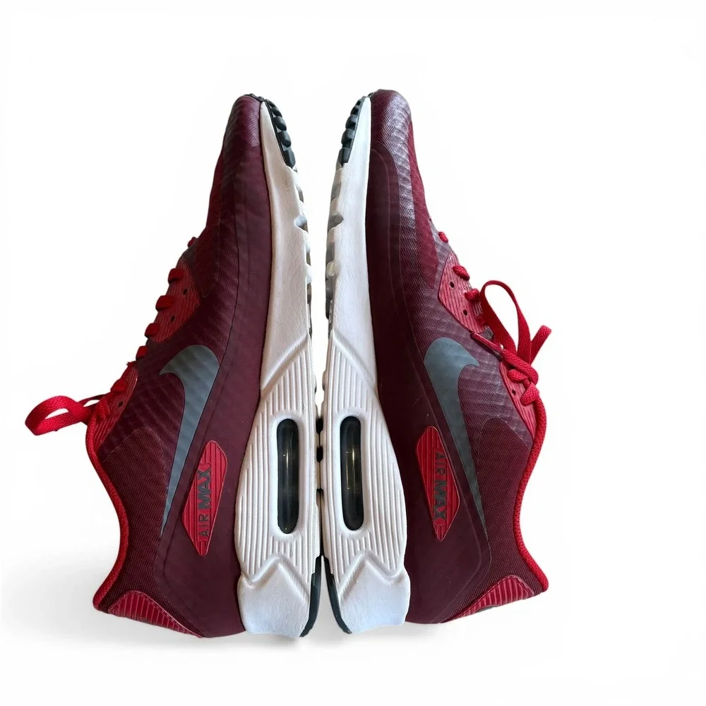 Nike Air Max 90 Ultra Red Burgundy Men's Size‎ 12 Running Shoes 819474-602